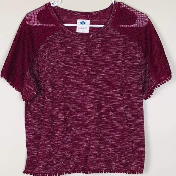 WILD BLUE SADIE ROBERTSON KNIT CROP TOP - Picture 1 of 5